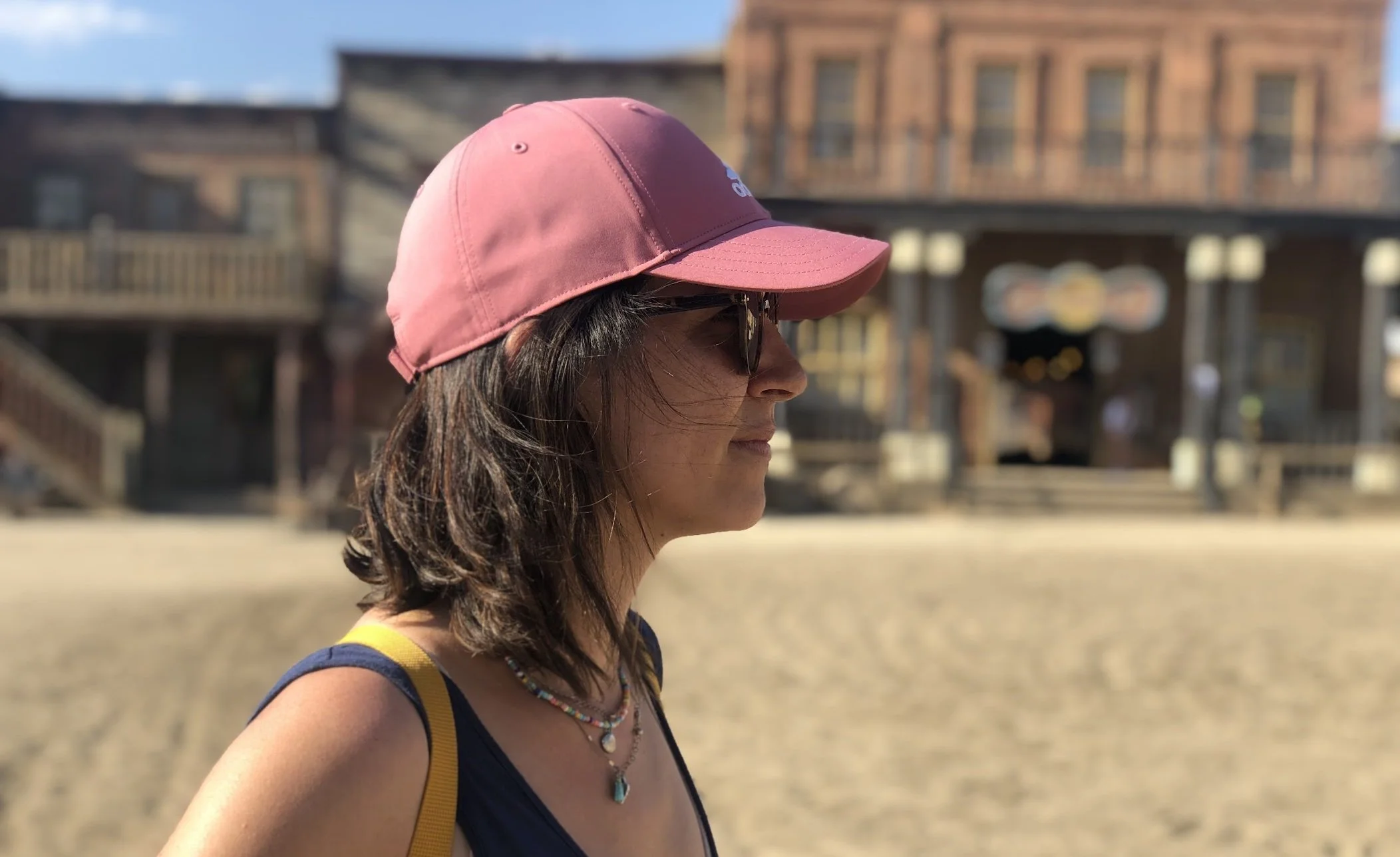 Catarina Moura on a film set